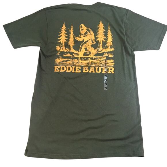 Eddie Bauer T-Shirt S Fatigue Green Adventure Creature NWT - Picture 1 of 3